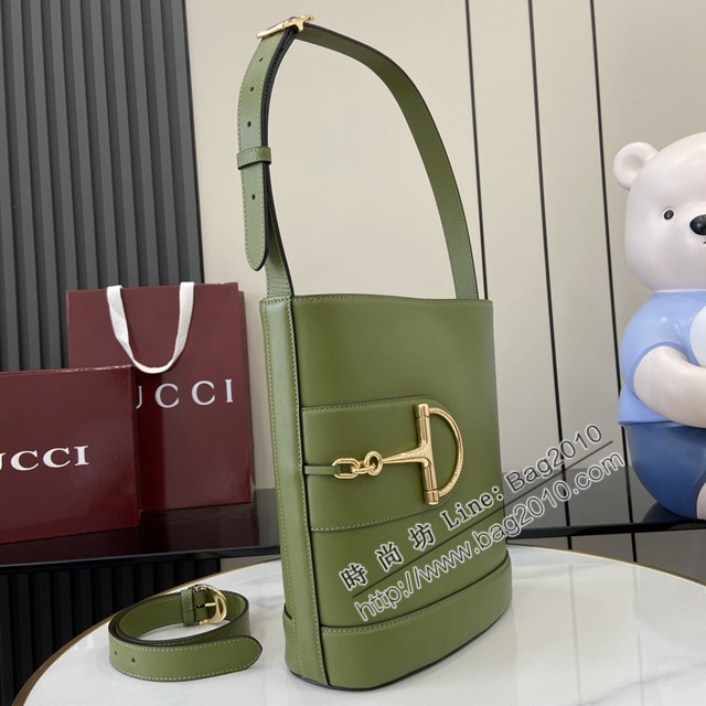 Gucci專櫃古馳2025春夏系列最新款水桶包手提單肩斜挎女包 jh2617型號：833660